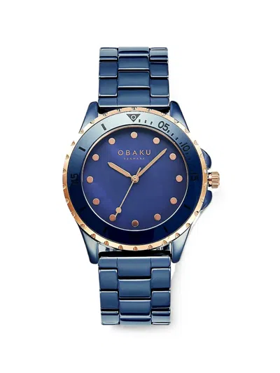Obaku Urt Lille 42mm Watch In Blue
