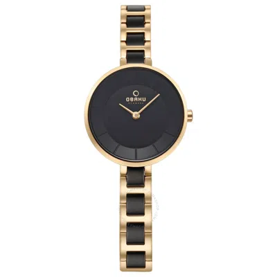 OBAKU OBAKU VIND QUARTZ BLACK DIAL LADIES WATCH V183LXGBSB