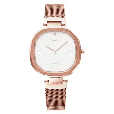 Obaku Women's Brilliant White Dial Watch In Gold