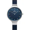 Obaku Classic Quartz Blue Dial Ladies Watch V173lxclml In Silver
