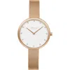 Obaku Classic Quartz White Dial Ladies Watch V233lxvimv In Gold