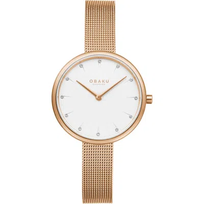 OBAKU WOMEN'S CLASSIC WHITE DIAL WATCH