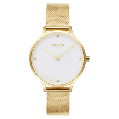Obaku Women's Figen Mother Of Pearl Dial Watch In Gold