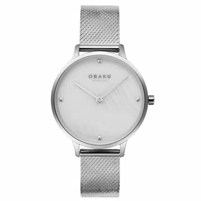 Obaku Women's Figen Mother Of Pearl Dial Watch In Metallic