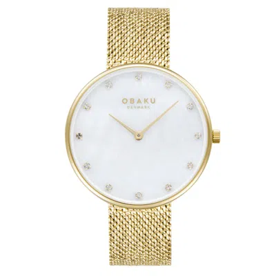 Obaku Glans 36mm Watch In Gold