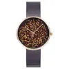 Obaku Women's Glimmer Multicolor Dial Watch In Black