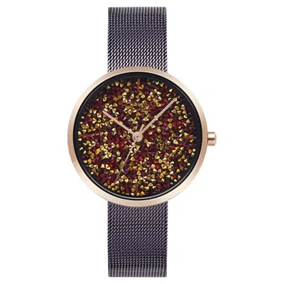 Obaku Women's Glimmer Multicolor Dial Watch In Black