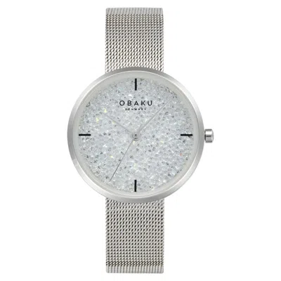 Obaku Women's Glimmer White Dial Watch In Metallic