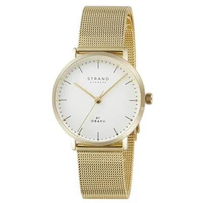 Obaku Women's Gonone White Dial Watch In Gold