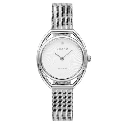Obaku Women's Juvel White Dial Watch In Metallic