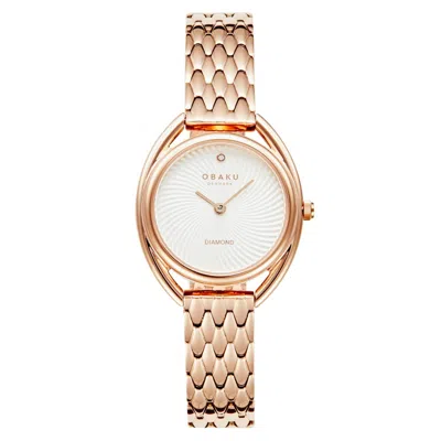 Obaku Women's Juvel White Dial Watch In Gold