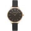 Obaku Women's Kaffe Black Dial Watch In Gold