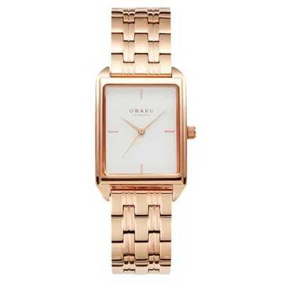 Obaku Women's Kamille White Dial Watch In Gold