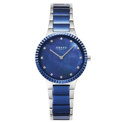 Obaku Women's Linje Blue Dial Watch