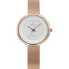 Obaku Lys Quartz White Dial Ladies Watch V206lrvwmv In Gold