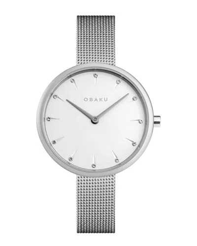 Obaku Women's Notat Watch In Silver