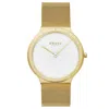 Obaku Women's Note Lille White Dial Watch In Gold