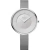 Obaku Sand Quartz White Dial Ladies Watch V185lxcimc In Silver