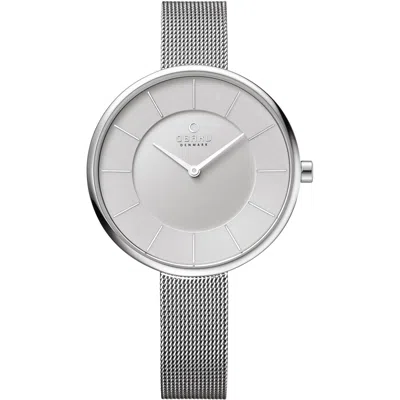 OBAKU WOMEN'S SAND WHITE DIAL WATCH