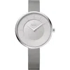 Obaku Sand Quartz White Dial Ladies Watch V185lxcimc In Silver