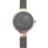 Obaku Vand Quartz Grey Dial Ladies Watch V201ldvjrj In Gold