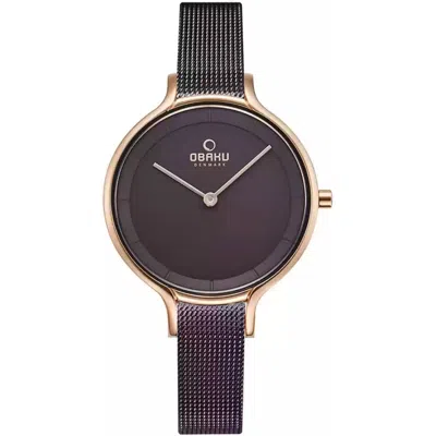 Obaku Women's Walnut Silver Dial Watch