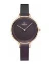 Obaku Women's Walnut Silver Dial Watch
