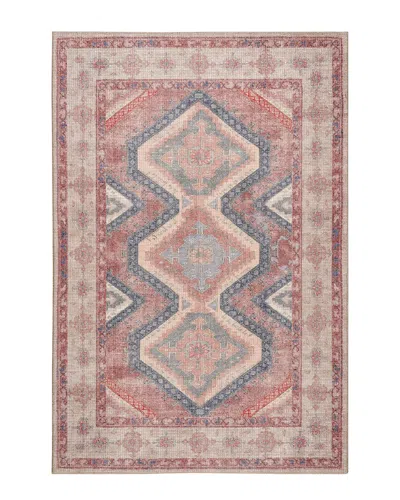 Obeetee Avalon Kazak Easy Care Polyester Rug In Red