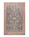Obeetee Avalon Persian Border Easy Care Polyester Rug In Red