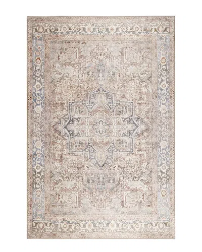 OBEETEE OBEETEE BERGEN PERSIAN MEDALLION EASY CARE POLYESTER RUG
