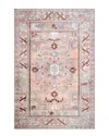 Obeetee Bergen Boho Medallion Easy Care Polyester Rug In Pink