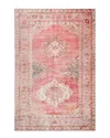 Obeetee Bergen Anatolia Easy Care Polyester Rug In Red