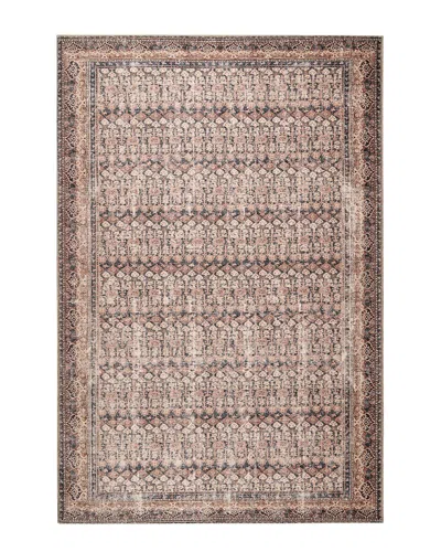 Obeetee Bergen Stripe Easy Care Polyester Rug In Brown