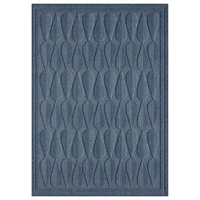 Obeetee Cascade Power Loomed Indoor/outdoor Rug In Blue