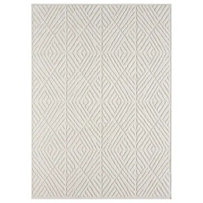 Obeetee Diamond Mirage Power Loomed Indoor/outdoor Rug In Neutral