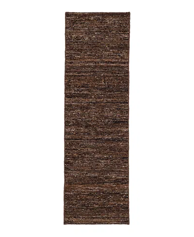 Obeetee Farah Flat Farah Flat Area Rug, 2'6 X 8' In Brown