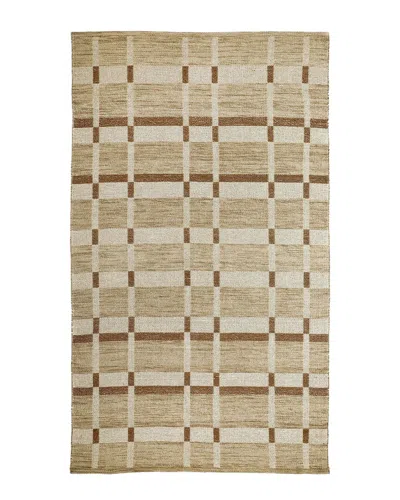 Obeetee Flatweave Aurora Wool Rug In Brown