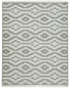 Obeetee Flatweave Aurora Wool Rug In Green