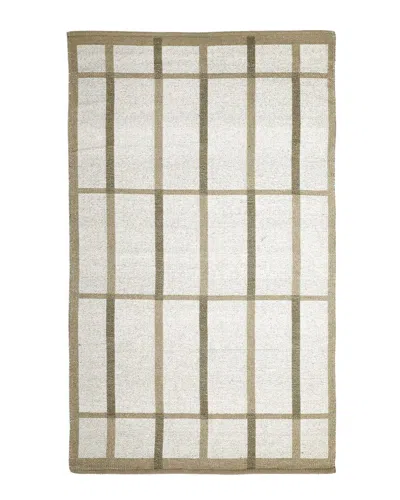 Obeetee Flatweave Aurora Wool Rug In White