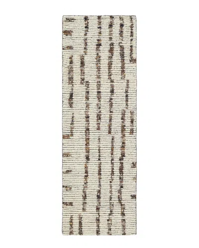 Obeetee Hand Knotted Atlas Wool Rug In White