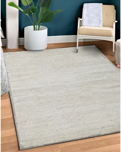 Obeetee Hand Knotted Manali Wool Rug In White