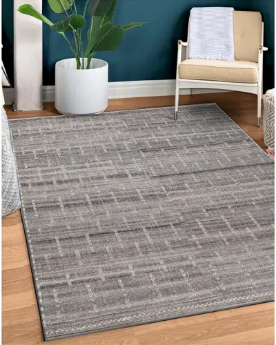 Obeetee Hand Knotted Mesa Wool Rug In Gray