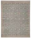 Obeetee Hand Knotted Palace Wool Rug In Gray