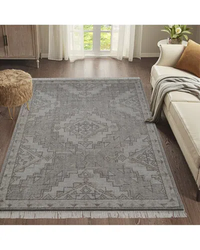 Obeetee Hand Knotted Palace Wool Rug In Blue