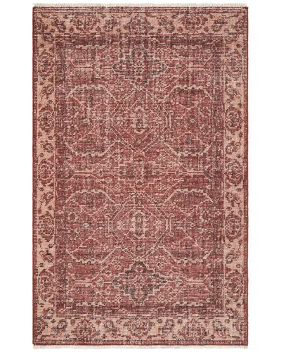 Obeetee Hand Knotted Palace Wool Rug In Red