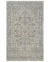 Obeetee Hand Knotted Shirin Wool Rug In Gray