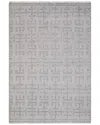 Obeetee Hand Knotted Sienna Wool Rug In Gray