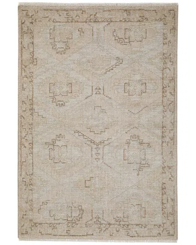 Obeetee Hand Knotted Sienna Wool Rug In Neutral