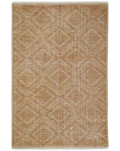 Obeetee Hand Knotted Sienna Wool Rug In Orange