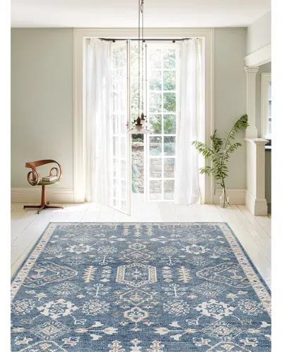 Obeetee Hand Knotted Tuscany Wool Rug In Blue